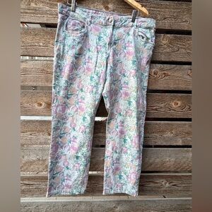 Gina Benotti “Lina Style “ cropped floral Jean pants XL/16/18